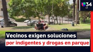 Residentes denuncian presencia de indigentes y drogas en el parque Hollenbeck