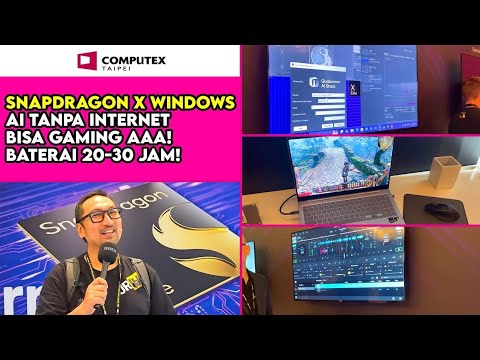 Laptop Windows dengan prosesor Snapdragon X Series: AI Offline, Bisa Gaming, Batt Irit