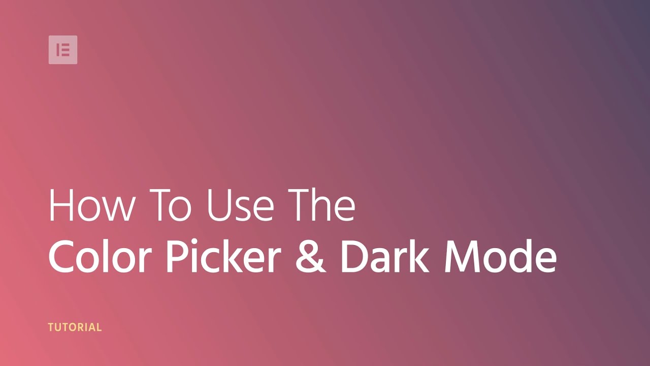 How to Use the Color Picker & Dark Mode - - Sites on WordPress