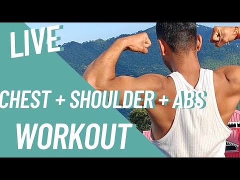 🔥 Chest + Shoulder + Abs (Mix Push Day) | Welcome Today’s Live Workout 💪 | SurajFlexon Live 🏋️‍♂️
