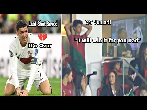 Cristiano Ronaldo Last Shot Saved😰 & CR7 Junior Reacts💔🇵🇹🙏|Georgina watching👀|#cr7 #cr7fans #viral