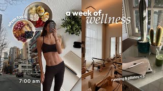 WEEK OF WELLNESS! pilates & running, whole foods, self care, journaling & goal-setting 🌟