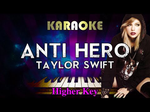 Taylor Swift – Anti-Hero (Higher Key Piano Karaoke)