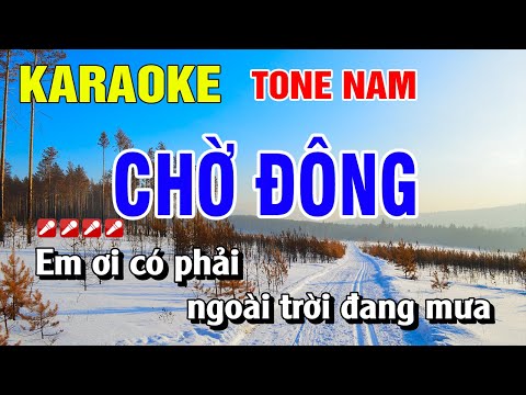 Karaoke Chờ Đông Tone Nam Nhạc Sống Dễ Hát | Nguyễn Linh