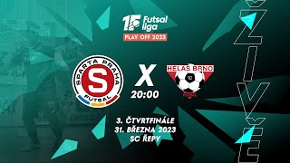1. Futsal liga - 3. čtvrtfinále play-off | Sparta Praha vs. Helas Brno