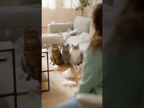 Cats' Perfect Crime: Blaming the Big, Fluffy Scapegoat 😈😇