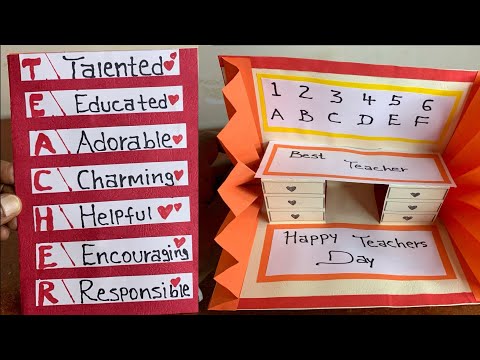 DIY Teachers Day Postcard Gift 🎁 | Handmade Card Idea ✂️❤️