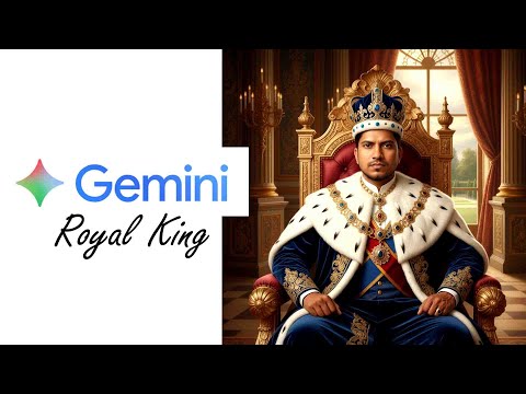 Royal King/Queen Wearing Luxurious Crown Image Generate Google Gemini Ai