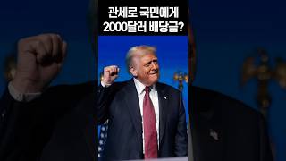 트럼프의 2000달러 배당 약속 #트럼프 #배당금 #관세 #shorts