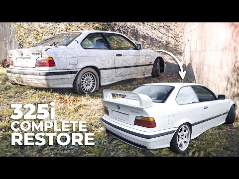ASÍ RESTAURÉ este 325i E36 ABANDONADO 🚙 Full Restoration from trash to hot car in 10 minutes!