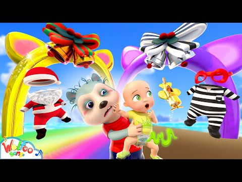 Baby, Don't Choose Wrong! Christmas Destiny Run Song - More Nursery Rhymes | Wolfoo Kids Songs