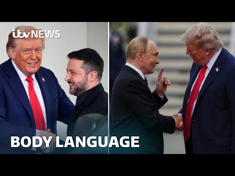 How Zelenskyy's body language around Trump compares to Putin's | ITV News