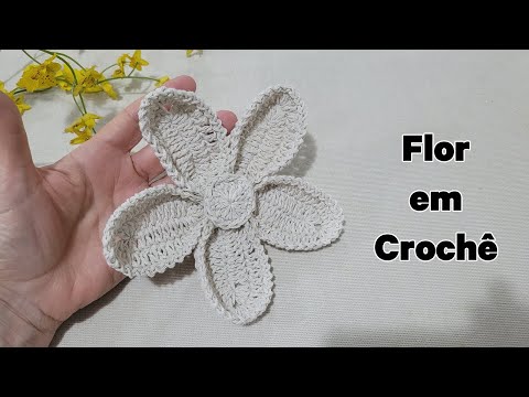 FLOR DE CROCHÊ PARA APLICAÇÃO (ÚLTIMA MODA) | Passo a Passo