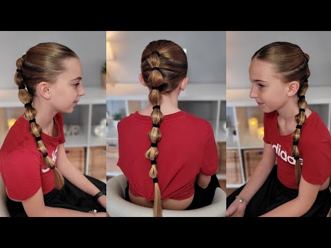 Como hacer trenza burbuja paso a paso | Easy bubble braid hairstyle tutorial | Peinado fácil