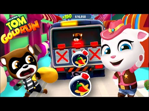 TALKING TOM GOLD RUN CANIVEL ANGELA VS BOSSFIGHT GAME FUN - ANDROID IOS MOBILE GAMEPLAY