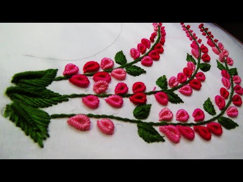 Hand Embroidery: Neckline Embroidery/Brazilian Embroidery