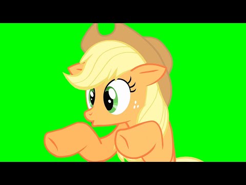 Applejack acts like a ghost "Ooooooooo" - Green Screen Ponies