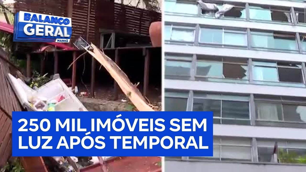Fortes ventos quebram vidros de prédio na região central de São Paulo
