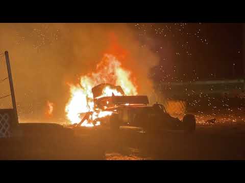 Jet car burns two cars to the ground #automobile #torched