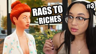 My Sim HATES this challenge & ME!!! | Rags to Riches #3