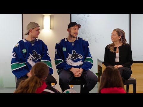 A Day of Learning for Hockey Talks with Vincent Desharnais and Kevin Lankinen