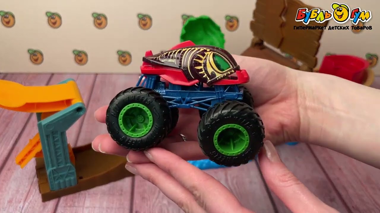  Набор игровой Hot Wheels Монстр-трак Болото с 4лет - видео