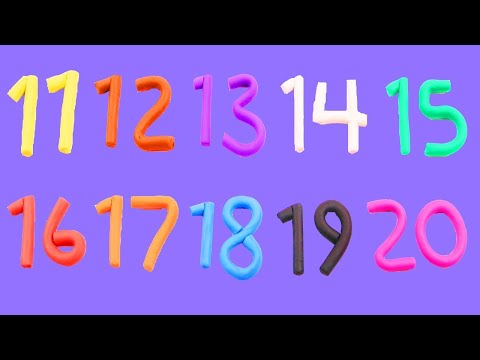 Learn Counting Numbers from 11 to 20 with Play Doh Colors