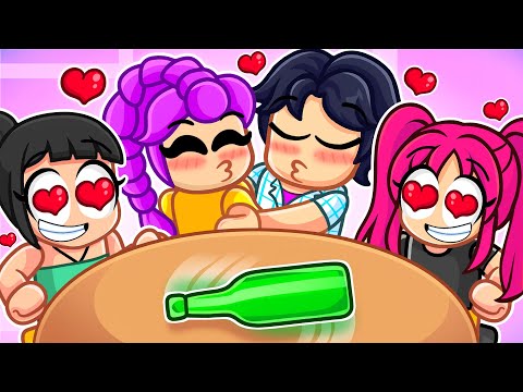 Jinu spielt FLASCHENDREHEN mit Verrückten HUNTRIX MÄDCHEN