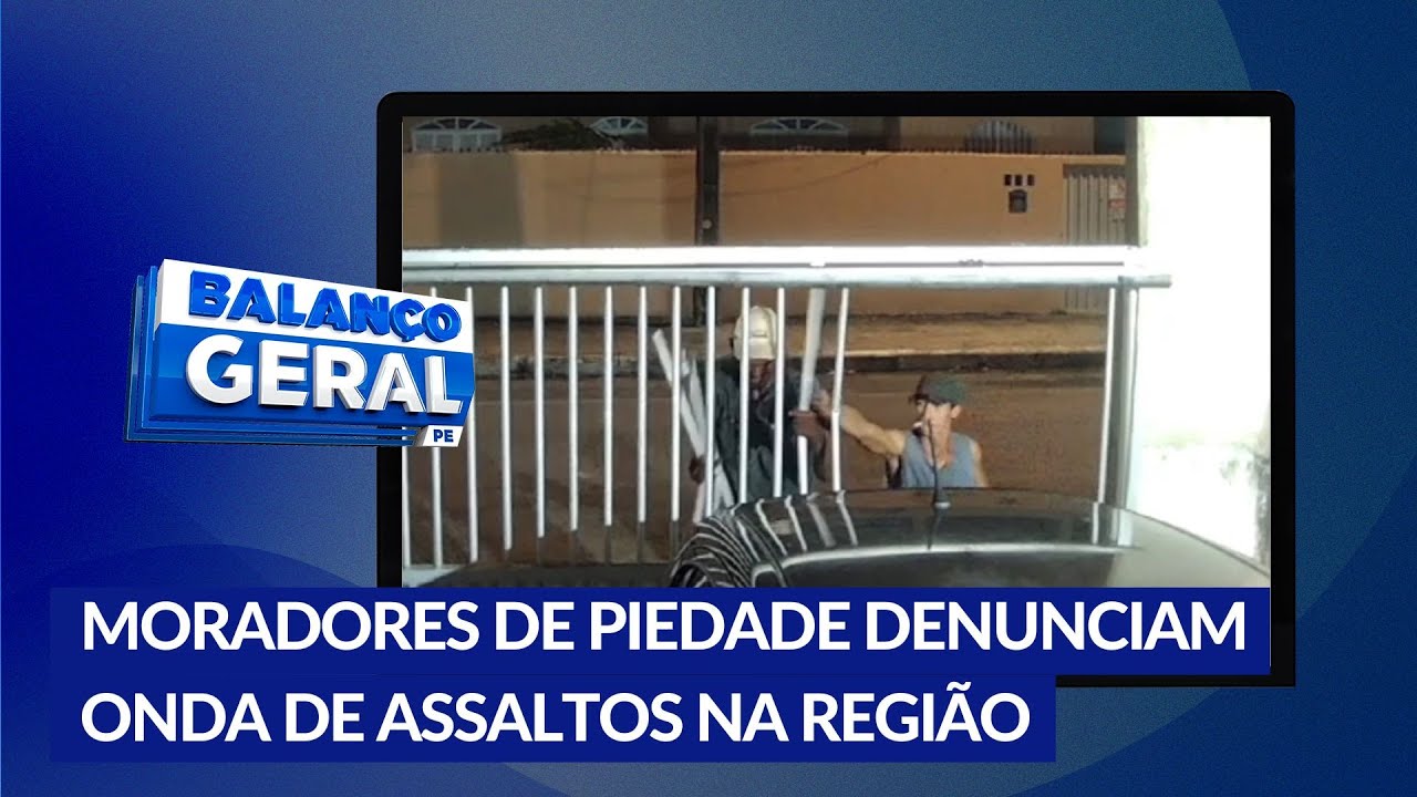 Homens s&atilde;o flagrados roubando pe&ccedil;as de port&atilde;o em Piedade