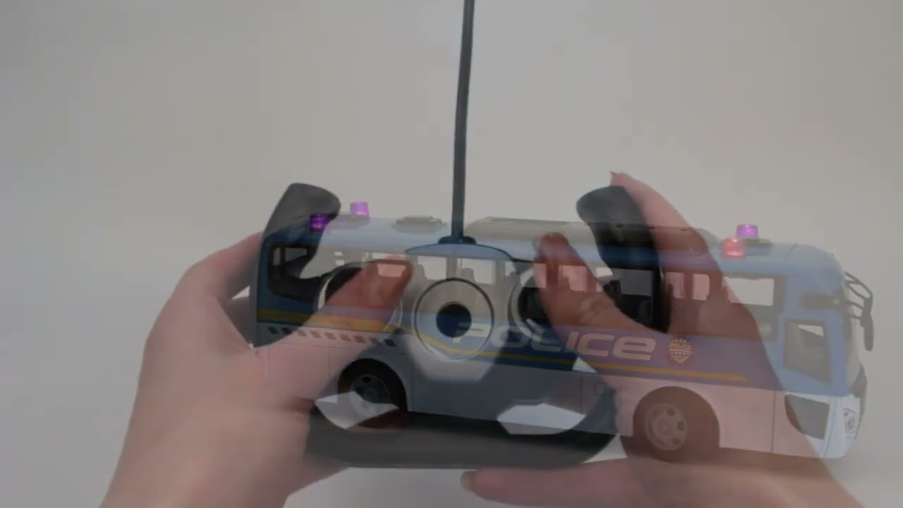 Полицейский автобус р/у со световыми эффектами с 3лет - видео