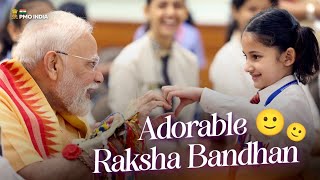Adorable I Prime Minister Narendra Modi celebrates Raksha Bandhan at 7 LKM