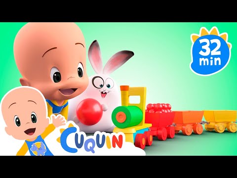 Aprenda cores com o trem colorido mágico de Cuquin e mais videos | Desenhos animados para bebês