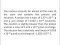 Subatomic Particles and Atomic Mass