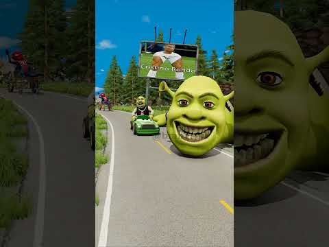 Italian Brainrot Funny Cars vs Scary Shrek in BeamNG.drive