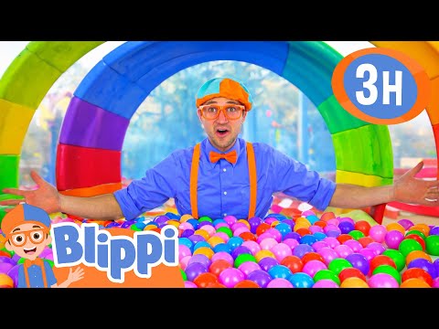 Blippi Learns Colors In a RAINBOW BALL PIT! | Blippi and Meekah Best Friend Adventures