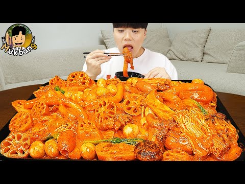 ASMR MUKBANG 직접 만든 대왕 마라샹궈 떡볶이 허니콤보 양념 치킨먹방! & 레시피 FIRE NOODLES AND Tteokbokki EATING SOUND!