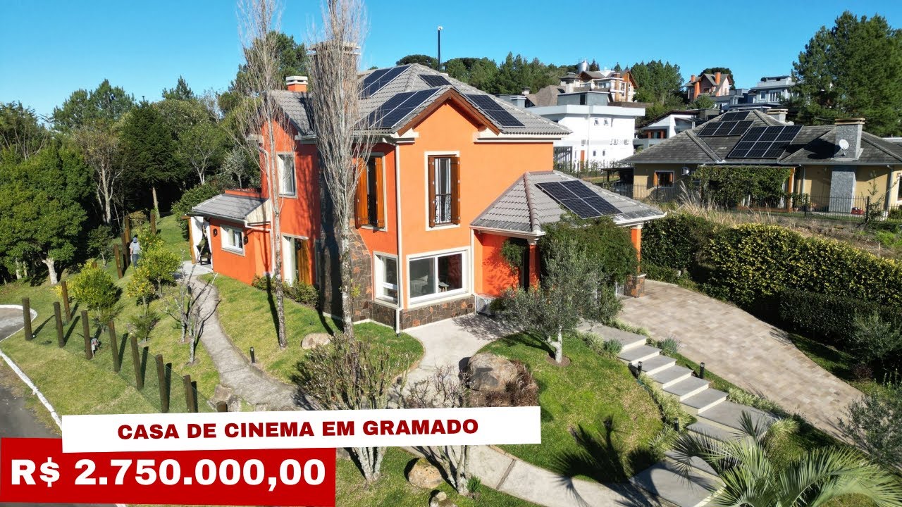 Casa de cinema em Gramado 3 dormitórios mobiliada