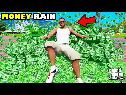 Franklin Taking Shower In Infinite Money Rain GTA 5 | SHINCHAN and CHOP