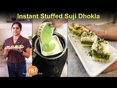 आज बनाया ऐसा ढोकला, 5 min में ही सफाचट हो गया 😋 Instant Stuffed Suji Dhokla Recipe | Rava Dhokla