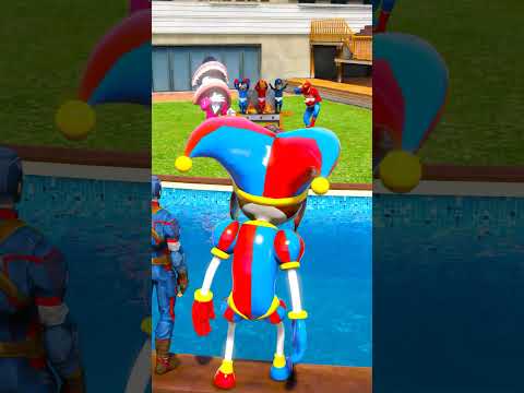 GTA V Iron Man And Pommi Baby in Fire, And Assemble Ending 😖 #shorts #ironman #viral #pommi