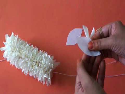 Fabric Garland with roses DIY