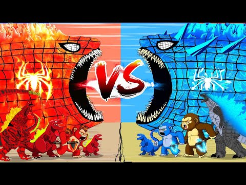 LIVE 🔴 Team Kong & Dinosaur ICE Vs Team Godzilla & Kong, Dinosaur FIRE: Monster Ranked