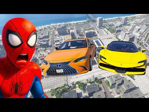 Örümcek Adam Yarı Elektrikli Arabalar ile Sağlamlık Testinde 😱 GTA 5