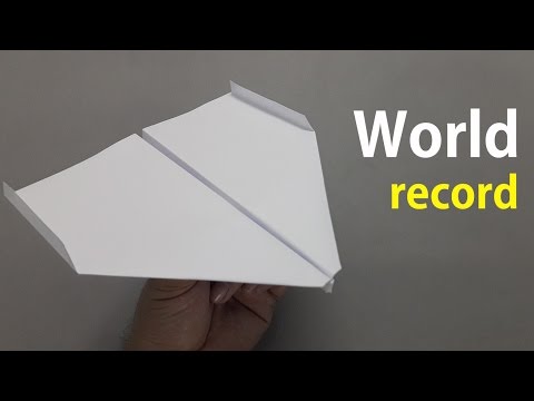 How to fold the world record paper airplane - YouTube