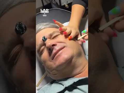 My dad let me practice waxing on him for cosmetology school 💀 (🎥: Collab)