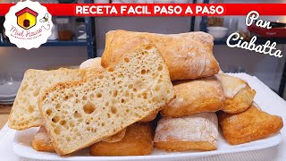 PAN ECONÓMICO SIN AMASAR pan ciabatta RIQUÍSIMOS 