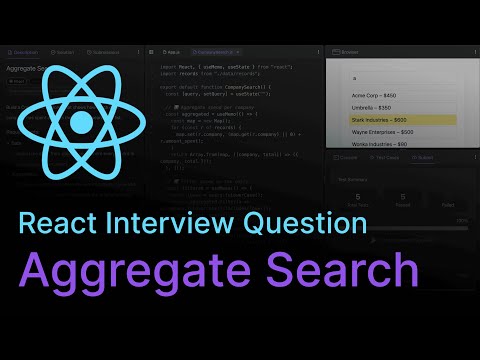 Aggregate Search - React Coding Interview Question