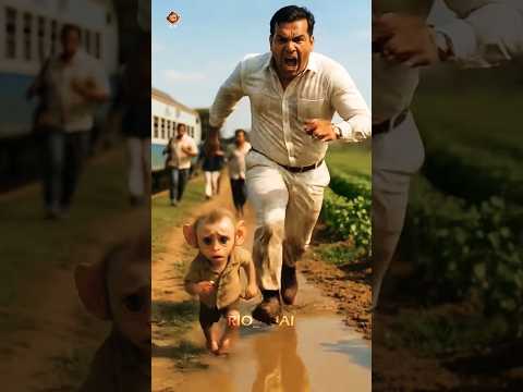 small baby monkey rio heartouching message story about opened borewell❤️