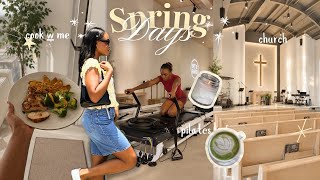 Spring Days in My Life 🌷 | First Pilates Class, Living Alone, Church & Grocery Shopping