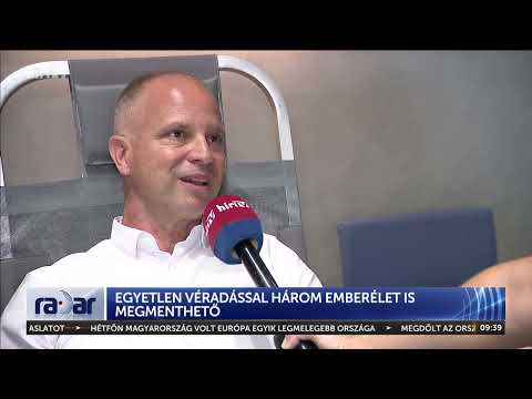 Egyetlen véradással három emberélet is megmenthető - HírTV